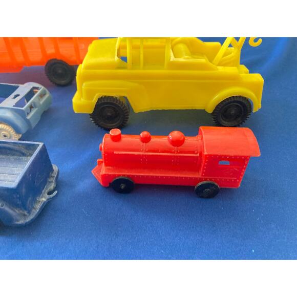 VTG Plastic Toy Vehicles Trucks Train Ideal and Unmarked - Picture 4 of 11